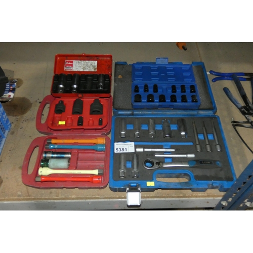 5381 - A Laser socket set and a quantity of various other sockets