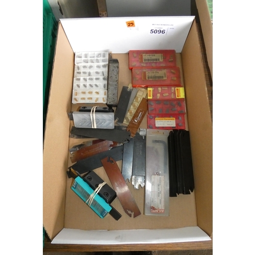 5096 - 1 box containing a quantity of various parting tools and tips