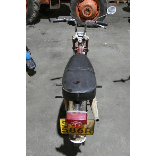 32 - Honda 70 Monkey Bike - 72cc

No V5 present, 1 Key, does not run,

Registration number: SDV 586R,
Odo... 