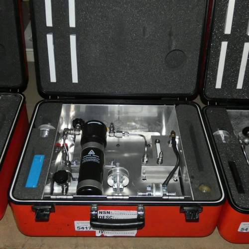 5417 - 1 x ex-MOD orange flight case containing a Domnick Hunter portable air purity test kit