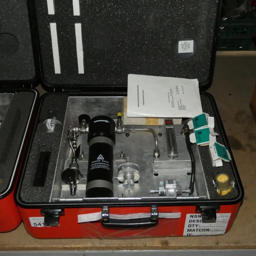 5418 - 1 x ex-MOD orange flight case containing a Domnick Hunter portable air purity test kit