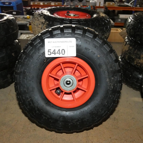 5440 - 4 x small wheels with tyres fitted type 4.10 / 3.50 - 4