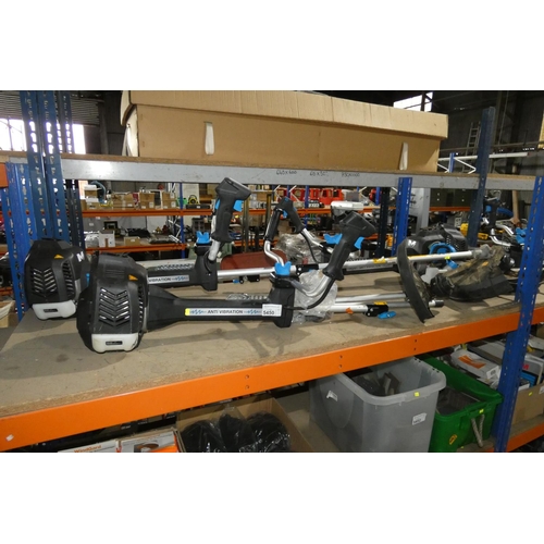 5450 - 3 x MacAllister petrol engine strimmers - Please note these are untested customer returns. Contents ... 