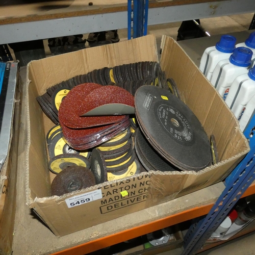 5459 - 1 x box containing a quantity of various abrasive discs