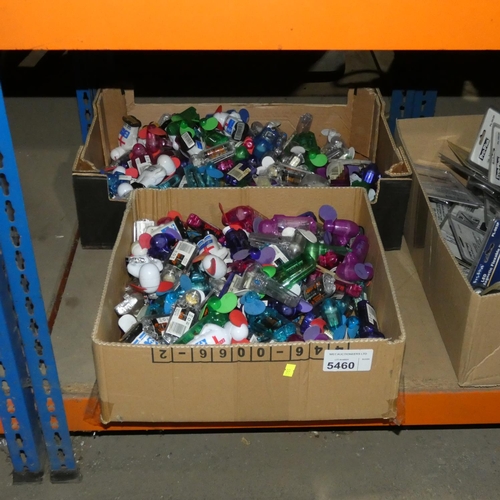 5460 - 2 boxes containing a quantity of hand held battery operated fans