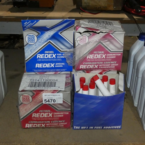 5470 - A quantity of Redex petrol carburettor cleaner & Redex diesel fuel system cleaner in 50ml bottles