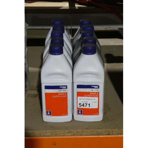 5471 - 10 x 1L bottles of Unipart GBF 4100 brake and clutch fluid