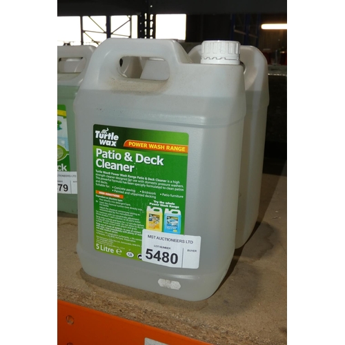 5480 - 2 x 5L bottles of Turtle Wax patio and deck cleaner