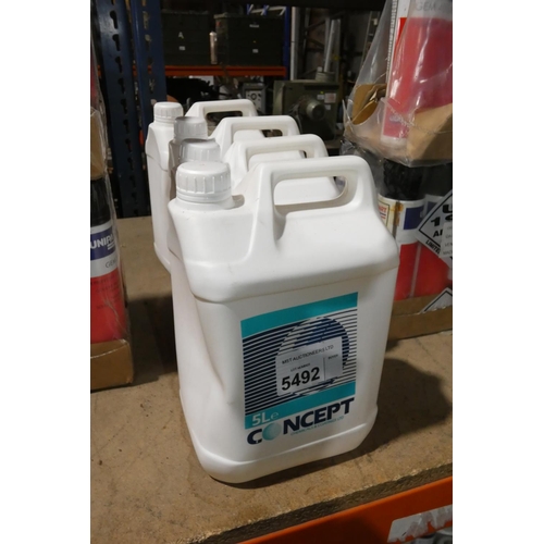 5492 - 4 x 5L cans of Concept super alloy wheel cleaner