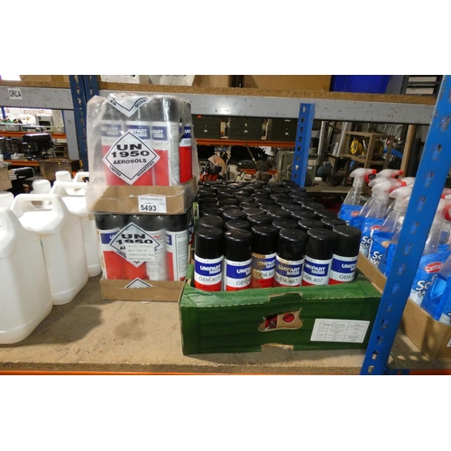 5493 - A quantity of 400ml cans of Unipart 407 furniture polish