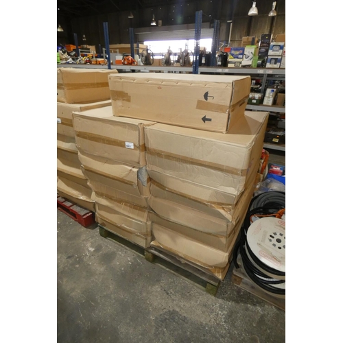 5663 - 1 pallet containing 9 x unused grey metal electrical boxes each approx 63 x 26 x 83cm high