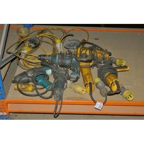 5231 - 6 x various power tools including drills and angle grinders. Not practical to list in detail so plea... 