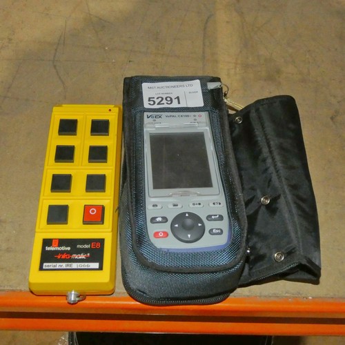 5291 - 1 x VeEX VePal CX100 cable tester and 1 x Telemotive E8 inframatic unit