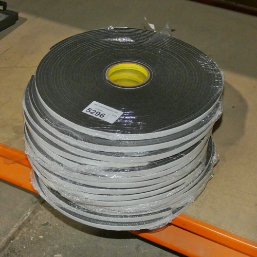 5296 - 15 x rolls of ex-MOD rubber strip (self adhesive on one side)