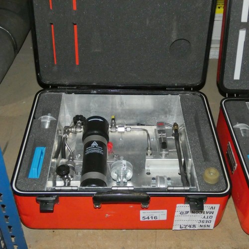 5416 - 1 x ex-MOD orange flight case containing a Domnick Hunter portable air purity test kit