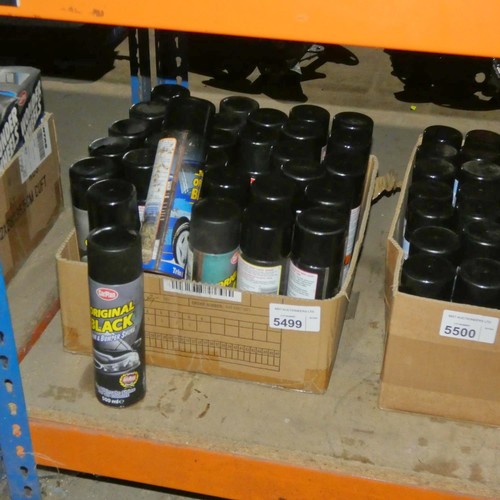 5499 - 1 box containing a quantity of Car Plan original black in 500ml cans