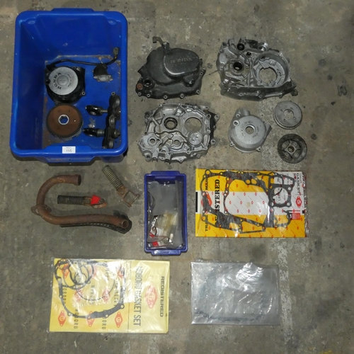115 - A quantity of various Honda XL engine components and other spares, not practical to list in detail s... 