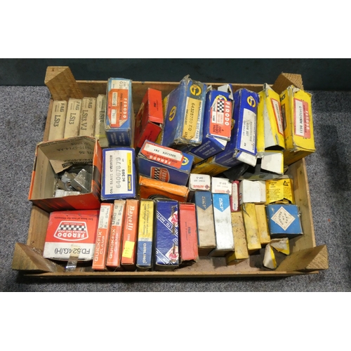142 - One box containing a quantity of various unused vintage brake pads etc