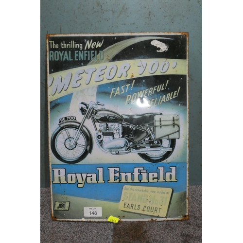 148 - 1 x vintage Royal Enfield sign