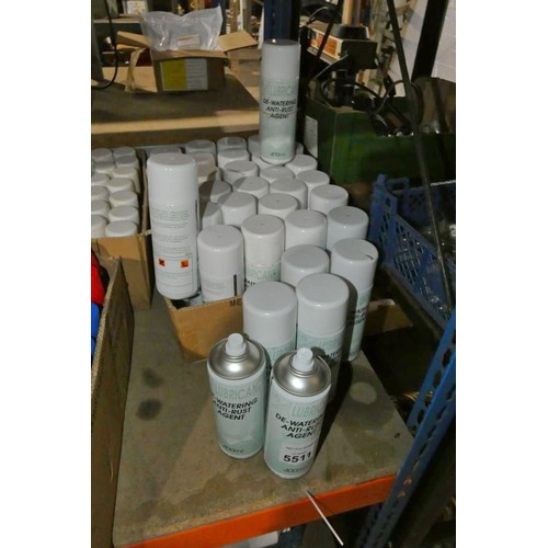 5511 - A quantity of Lubricant de-watering anti-rust agent in 400ml cans