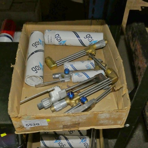 5520 - A quantity of various gas torches and accessories