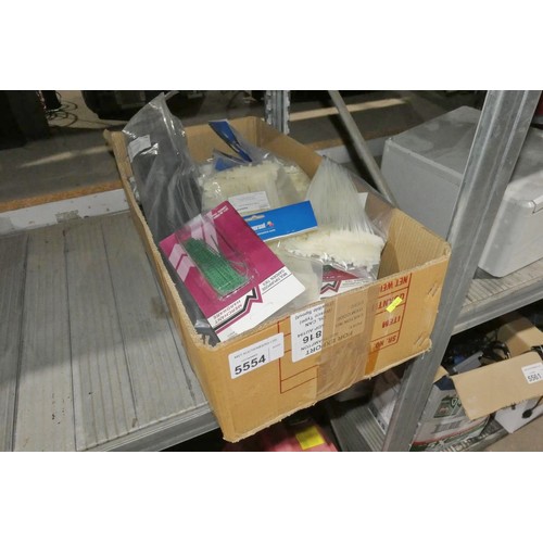 5554 - 1 box containing a quantity of various cable ties