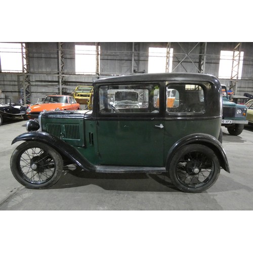 2 - Austin 7 Box Saloon 1933, Reg No JY 2294, 4/08/1933, 748cc petrol, Green/Black, Type B/8/1759. Chass... 