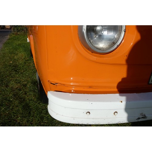 8 - Volkswagen Motor caravan 1973, White/orange.. Reg.No  NFJ 223M, 02/10/1973, 4 spd 1600cc Petrol,  2 ... 