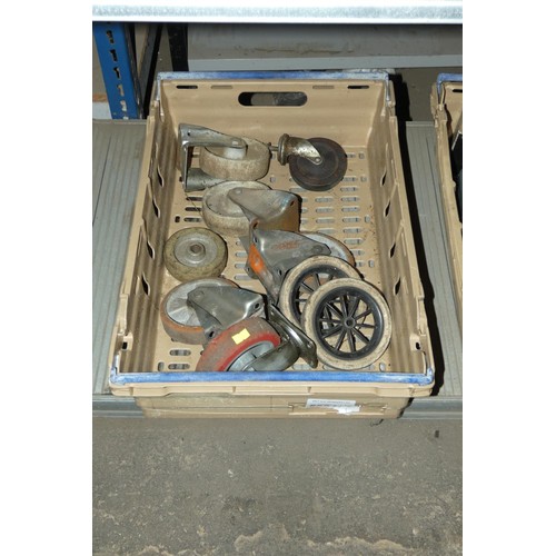 5566 - A quantity of various items including caster wheels, temperature controllers, switches etc. Contents... 