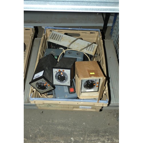 5566 - A quantity of various items including caster wheels, temperature controllers, switches etc. Contents... 