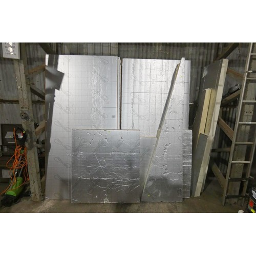 5698 - 9 x full sheets of Rectical insulation each sheet approx 240cm x 120 cm x 10cm thick and a quantity ... 