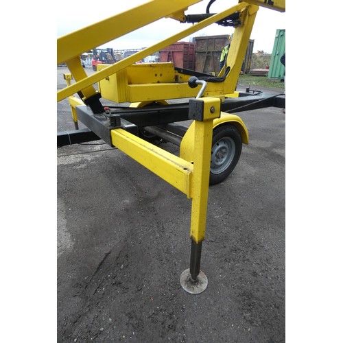 5964 - A tow behind access platform by Access Machines Ltd model AM12 Power Tower YOM 1990s, yellow painted... 