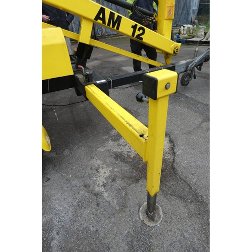 5964 - A tow behind access platform by Access Machines Ltd model AM12 Power Tower YOM 1990s, yellow painted... 