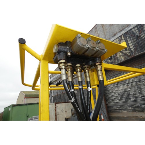 5964 - A tow behind access platform by Access Machines Ltd model AM12 Power Tower YOM 1990s, yellow painted... 