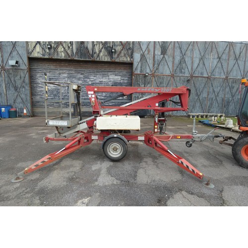 5965 - A tow behind access platform by Nifty Lift Ltd model 120 TE YOM 2005, red painted, unladen weight 13... 