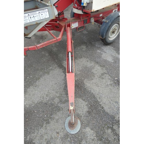 5965 - A tow behind access platform by Nifty Lift Ltd model 120 TE YOM 2005, red painted, unladen weight 13... 