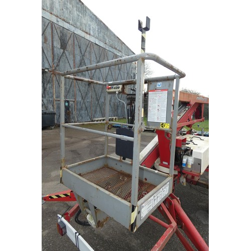 5965 - A tow behind access platform by Nifty Lift Ltd model 120 TE YOM 2005, red painted, unladen weight 13... 