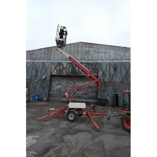 5965 - A tow behind access platform by Nifty Lift Ltd model 120 TE YOM 2005, red painted, unladen weight 13... 