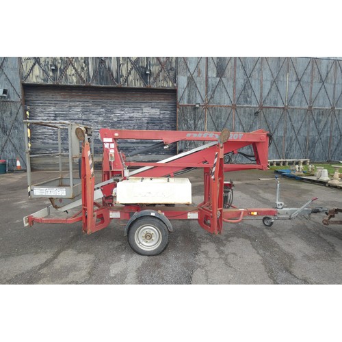 5965 - A tow behind access platform by Nifty Lift Ltd model 120 TE YOM 2005, red painted, unladen weight 13... 