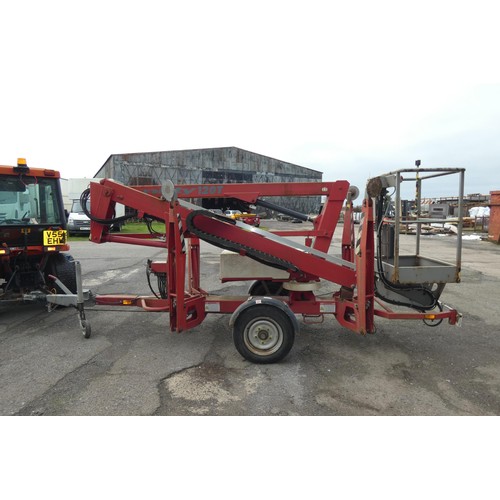 5965 - A tow behind access platform by Nifty Lift Ltd model 120 TE YOM 2005, red painted, unladen weight 13... 