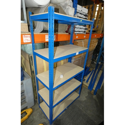 5738 - 1 x bay of blue metal boltless stores type racking approx 90 x 45 x 178cm high