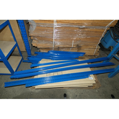 5739 - 1 pallet believed to contain 3 x freestanding bays of blue metal boltless stores type racking each a... 