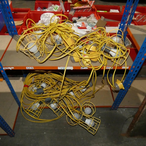 5805 - A quantity of 110v LED festoon lights. Contents of 2 shelves