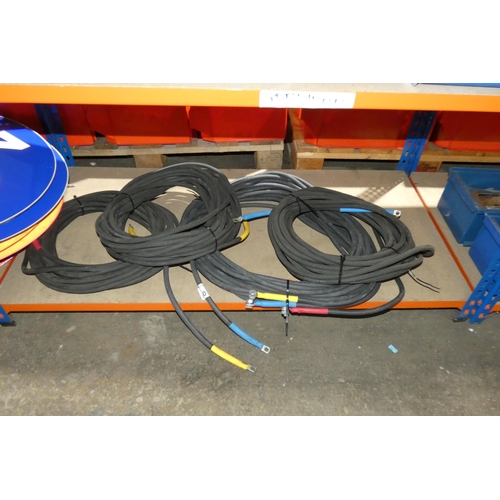 5820 - A quantity of various welding type leads. Contents of 1 shelf