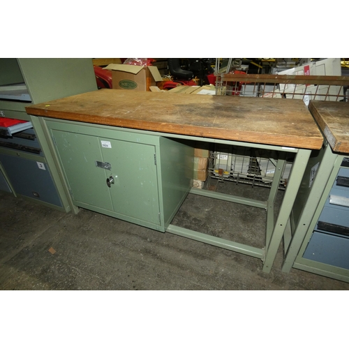 5929 - 1 x Bott workbench approx 150 x 70cm with a two door cupboard below (no drawers)