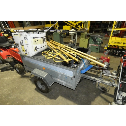 5957 - An Aqua Factors Direct window cleaners trailer comprising of an Erde 143 / 148 un-braked single axle... 