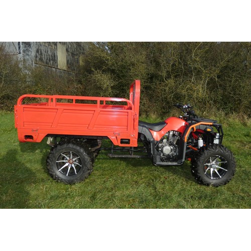 5969 - 1 x Zongshen Chinese imported quad bike which has been lengthened and a tipping back added. Has all ... 