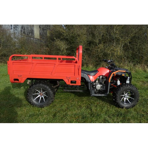 5969 - 1 x Zongshen Chinese imported quad bike which has been lengthened and a tipping back added. Has all ... 