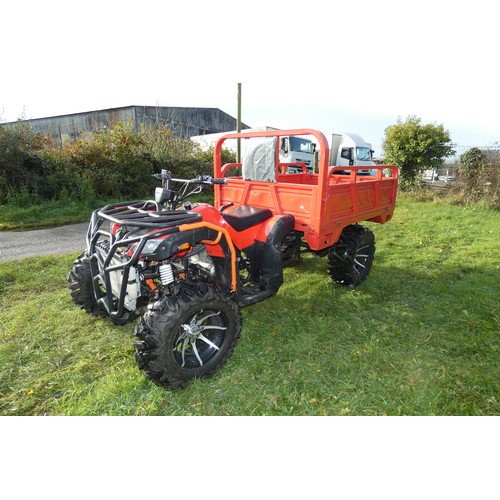 5969 - 1 x Zongshen Chinese imported quad bike which has been lengthened and a tipping back added. Has all ... 