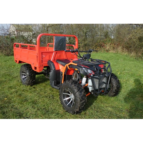 5969 - 1 x Zongshen Chinese imported quad bike which has been lengthened and a tipping back added. Has all ... 